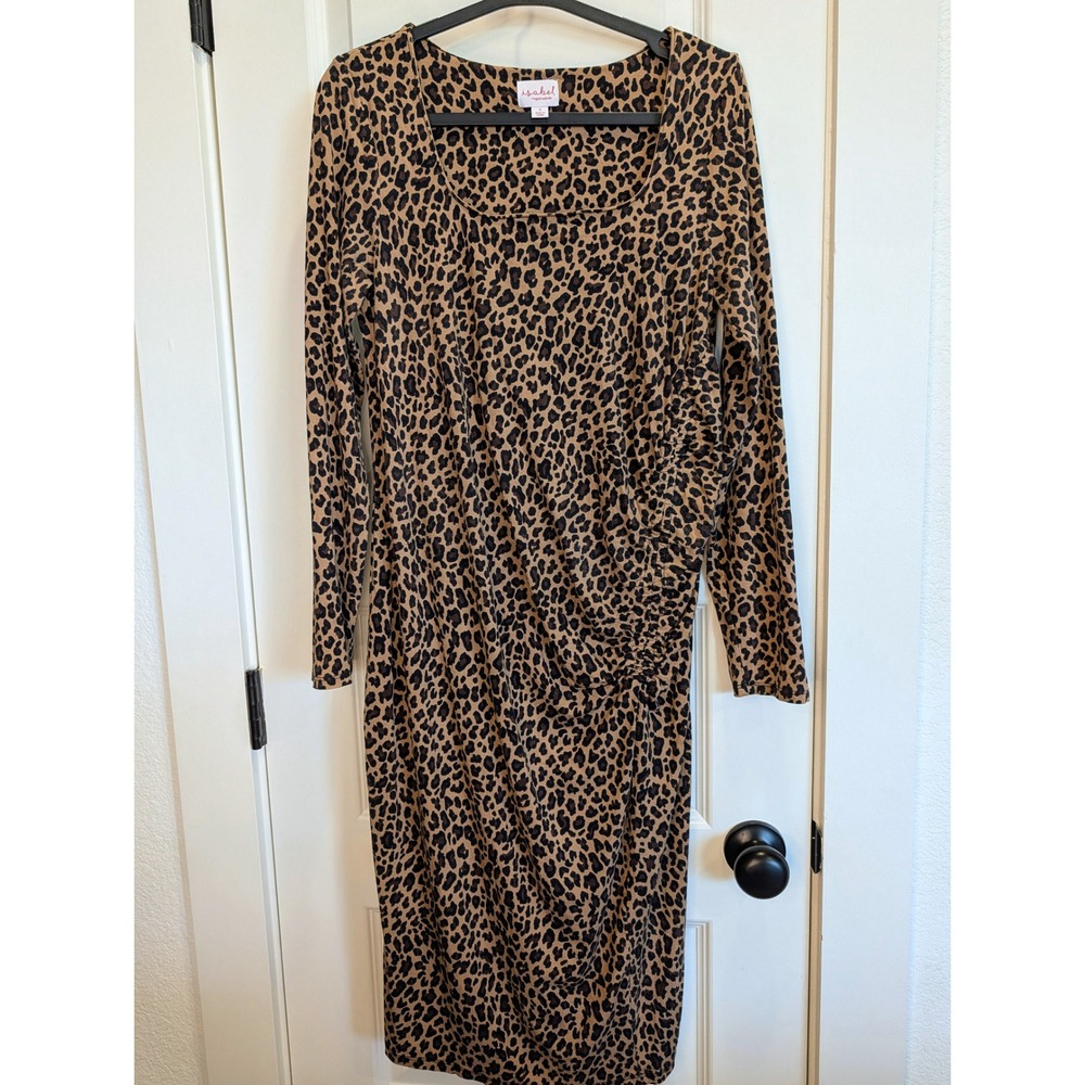 Isabel Maternity Leopard Print Ruched Dress